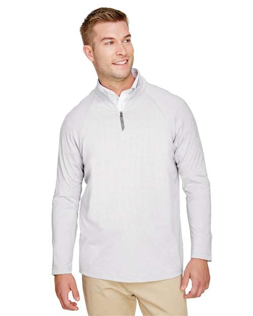 Men's CrownLux Performance® Clubhouse Micro-Stripe Quarter-Zip Pullover - DG480
