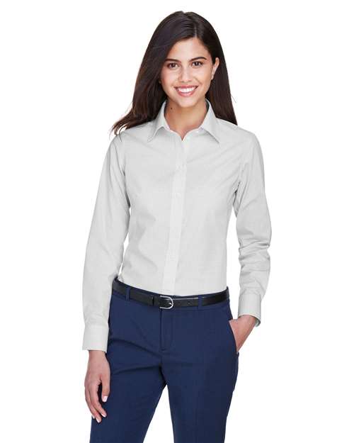 Women's Crown Collection® Gingham Check Woven Dress Shirt - D640W