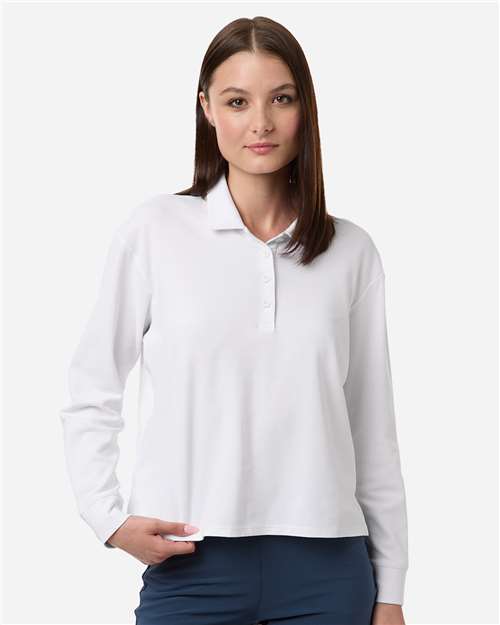 Women's Beyond Long Sleeve Loose Polo - A1008