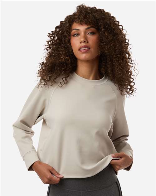 Women's Beyond Side-Snap Crewneck Sweatshirt - A1014