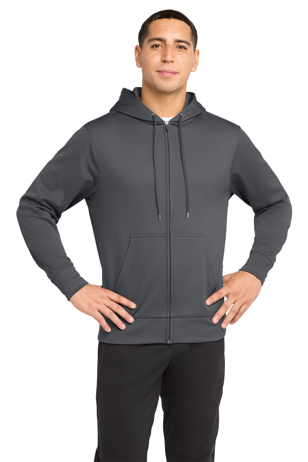 Sport-Tek® Sport-Wick® Fleece Full-Zip Hooded Jacket - ST238 - TEMP