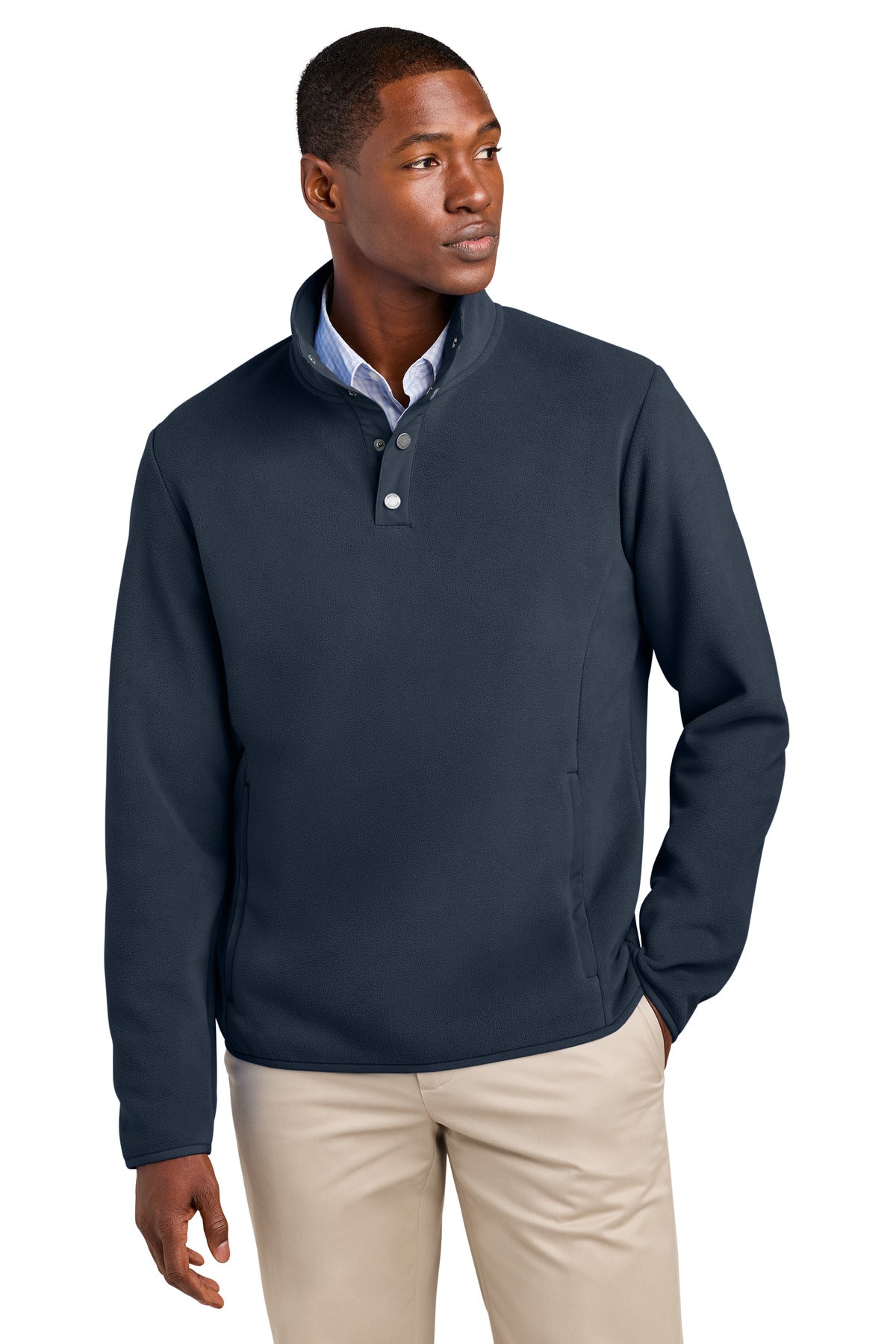 Brooks Brothers ® Fleece 1/4-Snap Neck BB18612