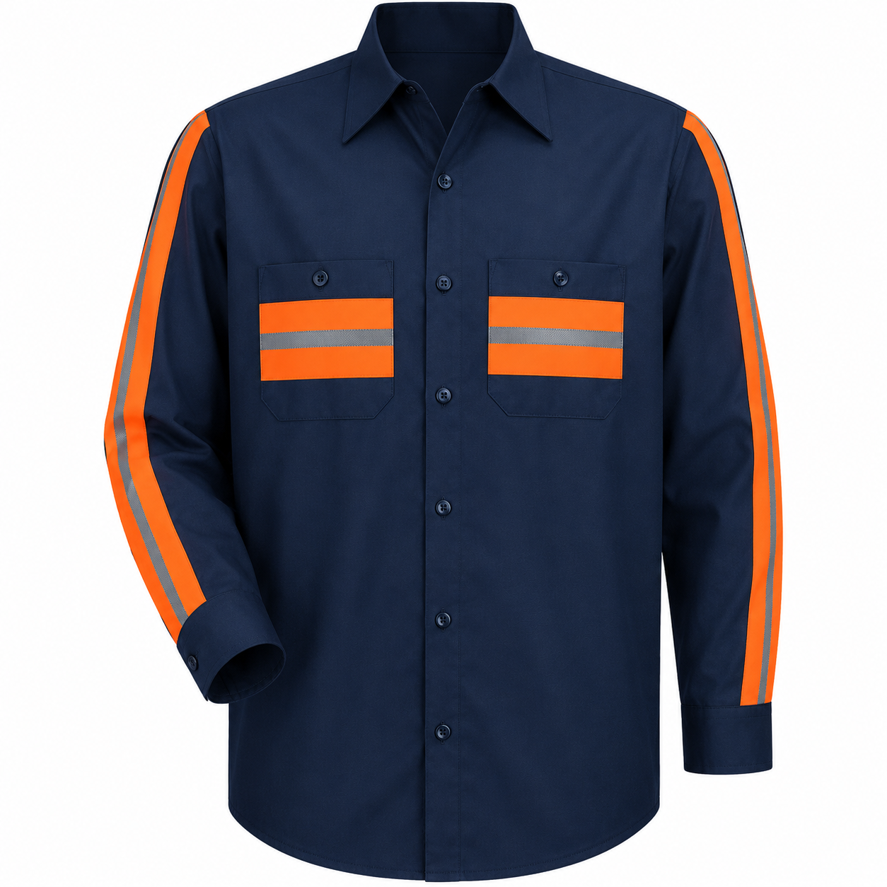 Long Sleeve Enhanced Visibility Industrial Work Shirt