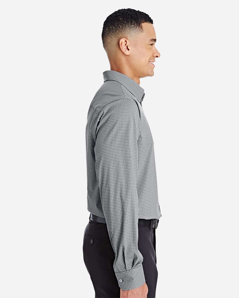 DG535 - Men's CrownLux Performance® Tonal Mini Check Woven Dress Shirt - SUPERVISORS ONLY