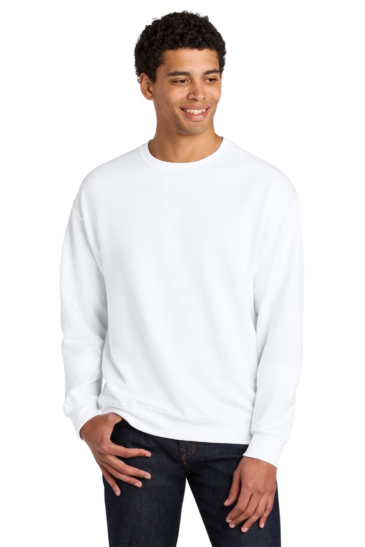 Jerzees Ultimate ™ Unisex CVC Ring Spun Crewneck Sweatshirt IC48M