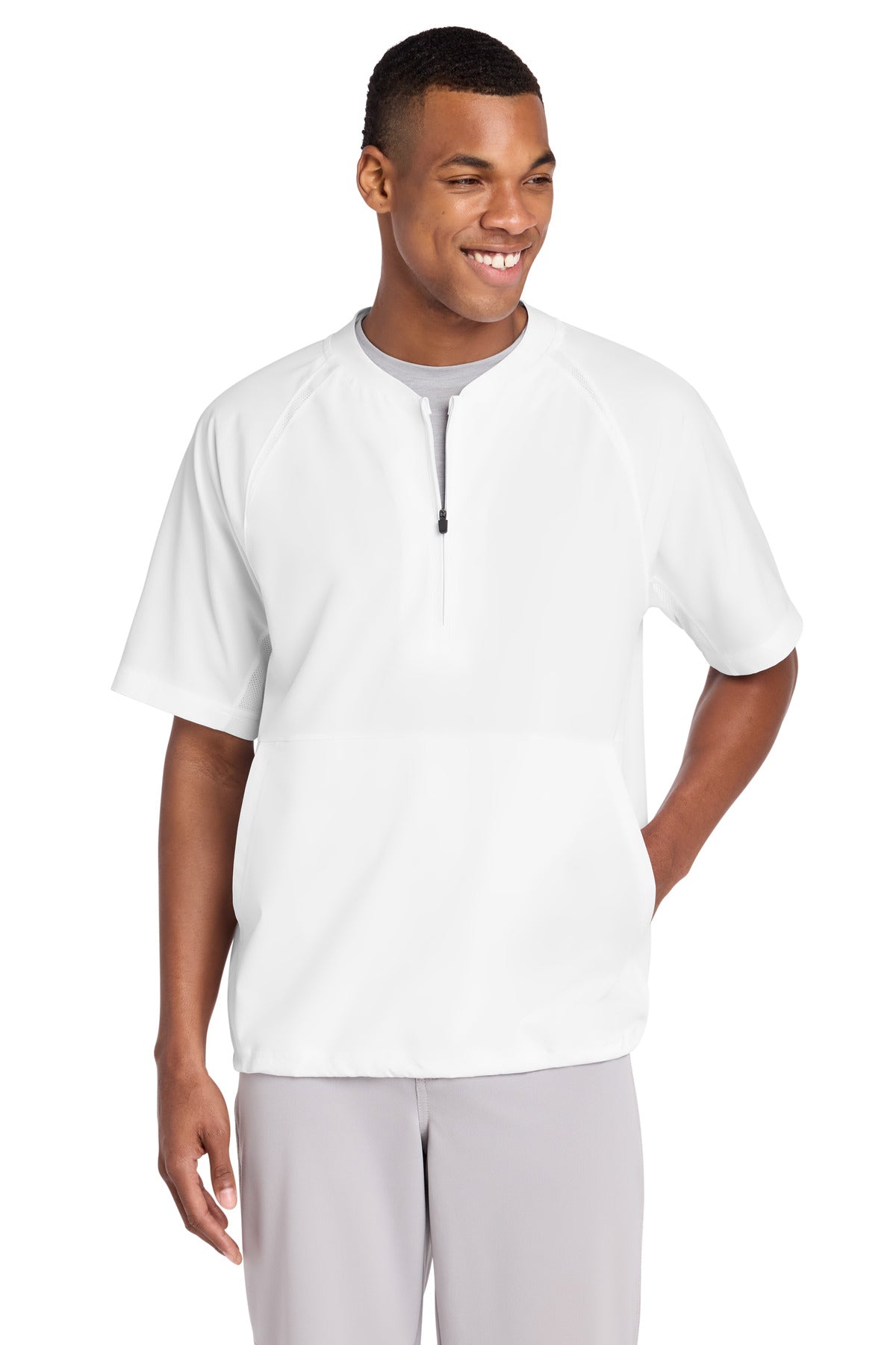Sport-Tek ® Repeat 1/2-Zip Short Sleeve Jacket JST489