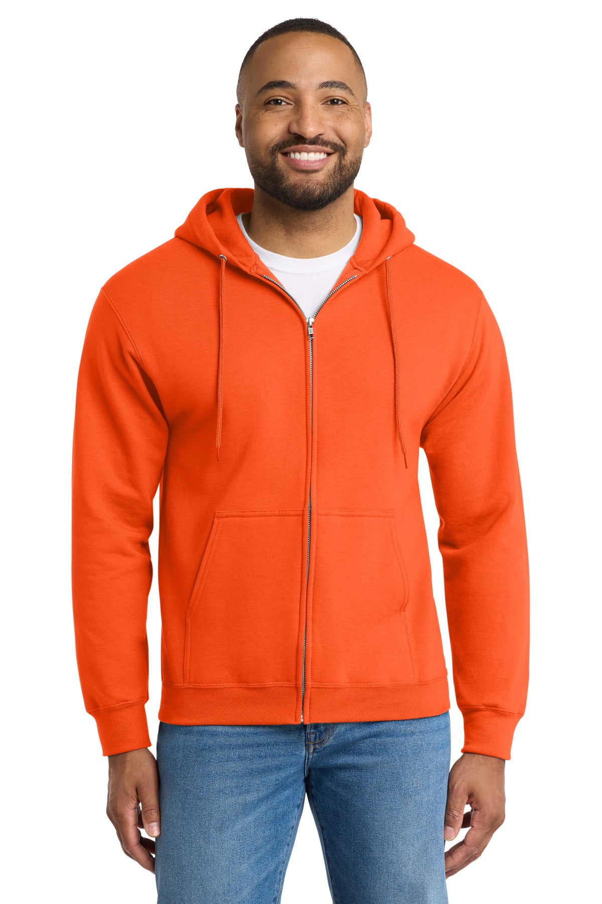Port & Co ® Tall Essential Fleece Full-Zip Hooded Sweatshirt. PC90ZHT