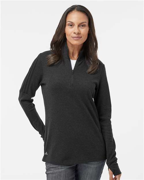 Women's 3-Stripes Quarter-Zip Sweater Pullover - A555