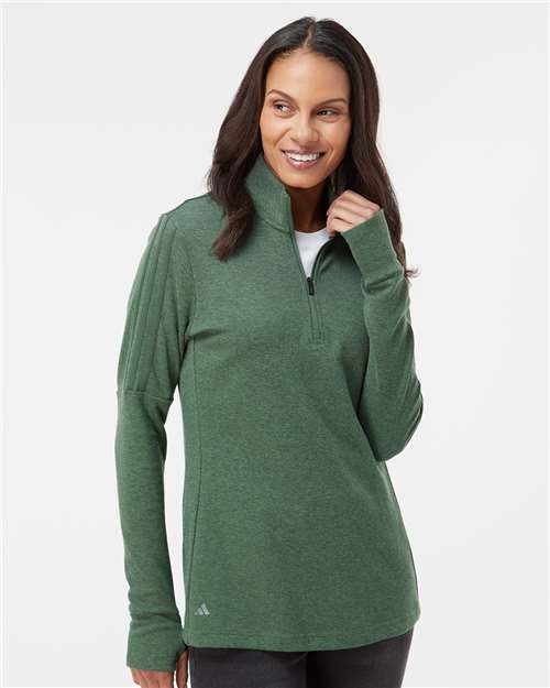 Women's 3-Stripes Quarter-Zip Sweater Pullover - A555