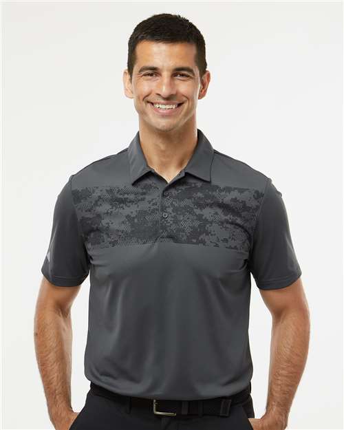 Men's Camo Chest Print Polo - A585