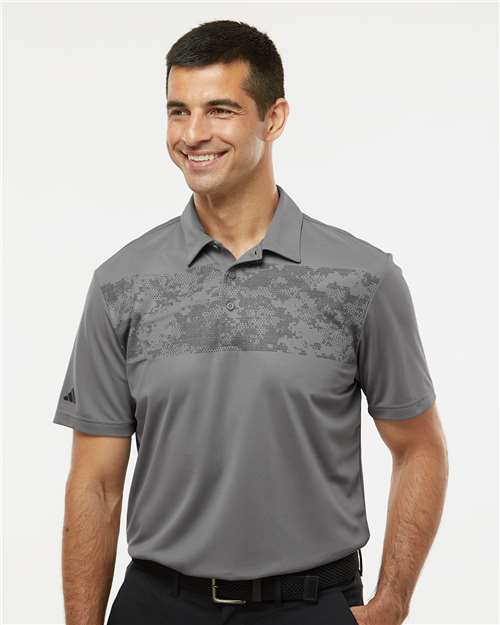 Men's Camo Chest Print Polo - A585