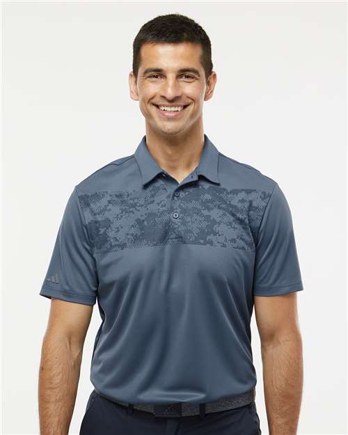 Men's Camo Chest Print Polo - A585