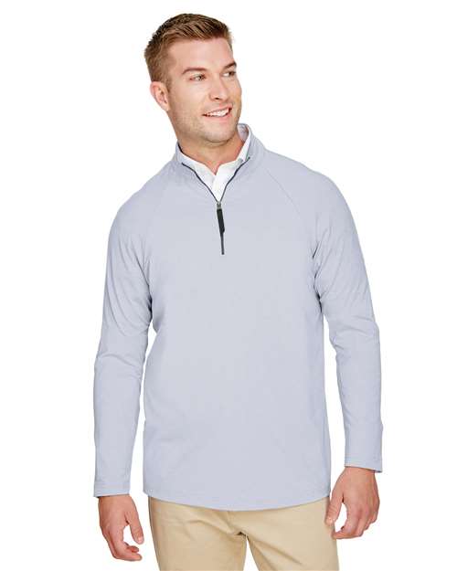 Men's CrownLux Performance® Clubhouse Micro-Stripe Quarter-Zip Pullover - DG480