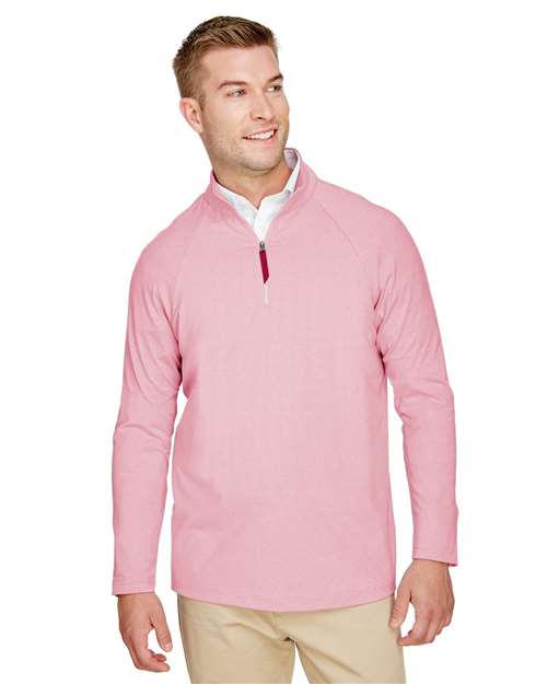 Men's CrownLux Performance® Clubhouse Micro-Stripe Quarter-Zip Pullover - DG480