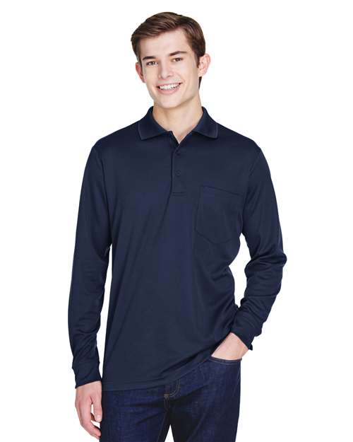 Men's Pinnacle Performance Long Sleeve Piqué Polo with Pocket - 88192P
