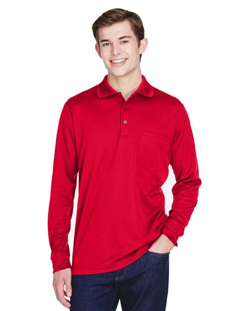 Men's Pinnacle Performance Long Sleeve Piqué Polo with Pocket - 88192P