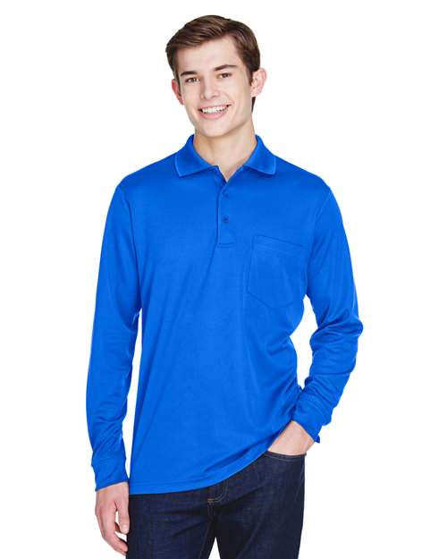 Men's Pinnacle Performance Long Sleeve Piqué Polo with Pocket - 88192P