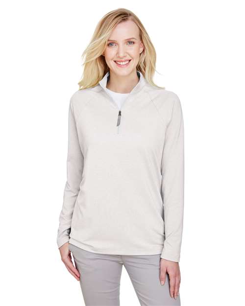 Women's CrownLux Performance® Clubhouse Micro-Stripe Quarter-Zip Pullover - DG480W