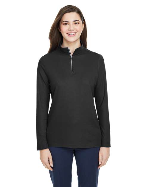 Women's Fusion ChromaSoft™ Pique Quarter-Zip Pullover - CE405W