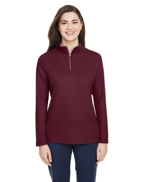 Women's Fusion ChromaSoft™ Pique Quarter-Zip Pullover - CE405W