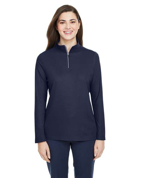 Women's Fusion ChromaSoft™ Pique Quarter-Zip Pullover - CE405W