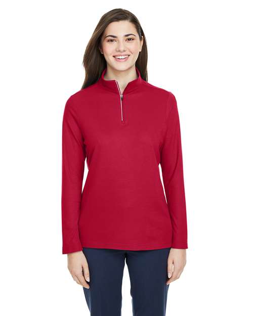 Women's Fusion ChromaSoft™ Pique Quarter-Zip Pullover - CE405W