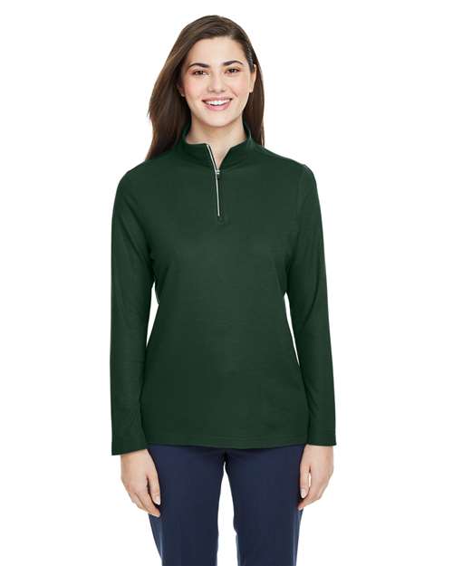 Women's Fusion ChromaSoft™ Pique Quarter-Zip Pullover - CE405W