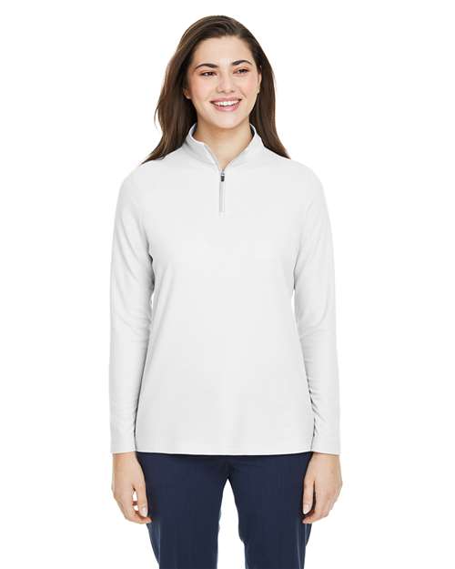 Women's Fusion ChromaSoft™ Pique Quarter-Zip Pullover - CE405W