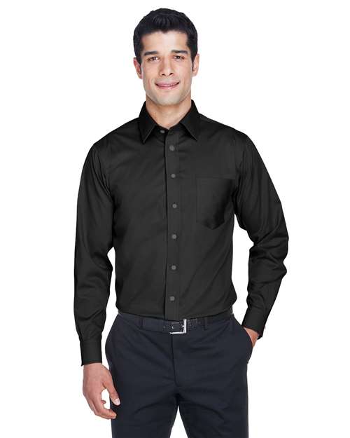 Men's Crown Collection® Solid Stretch Twill Woven Dress Shirt - DG530