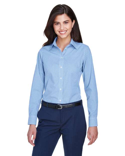 Women's Crown Collection® Gingham Check Woven Dress Shirt - D640W