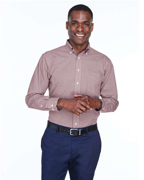 Men's Crown Collection® Gingham Check Woven Dress Shirt - D640