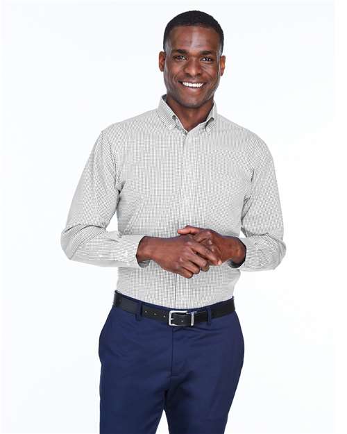 Men's Crown Collection® Gingham Check Woven Dress Shirt - D640