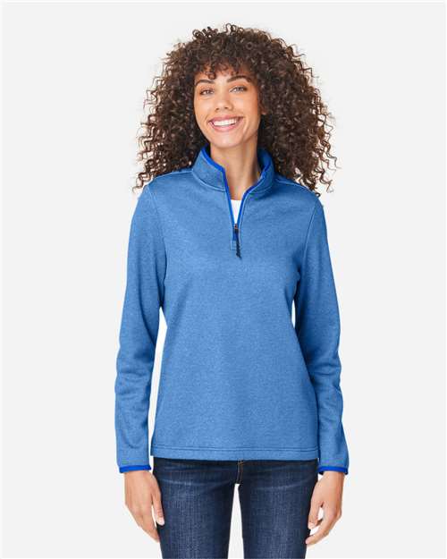 Women's Venture Heathered Stripe Quarter-Zip Pullover - CE73W