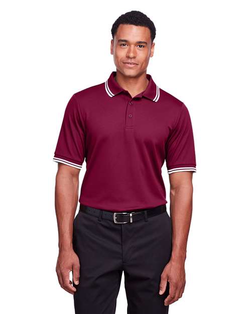 Men's CrownLux Performance® Plaited Tipped Polo - DG20C