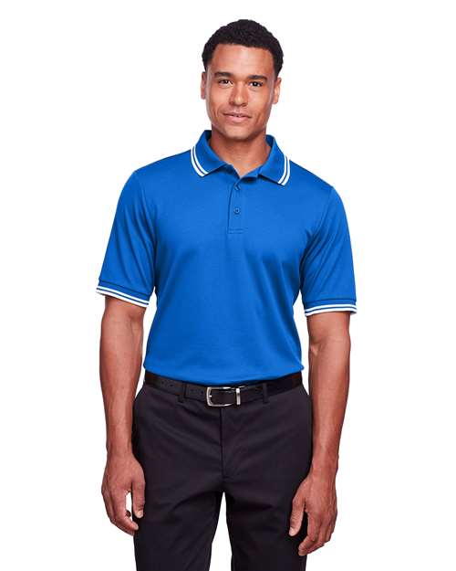 Men's CrownLux Performance® Plaited Tipped Polo - DG20C