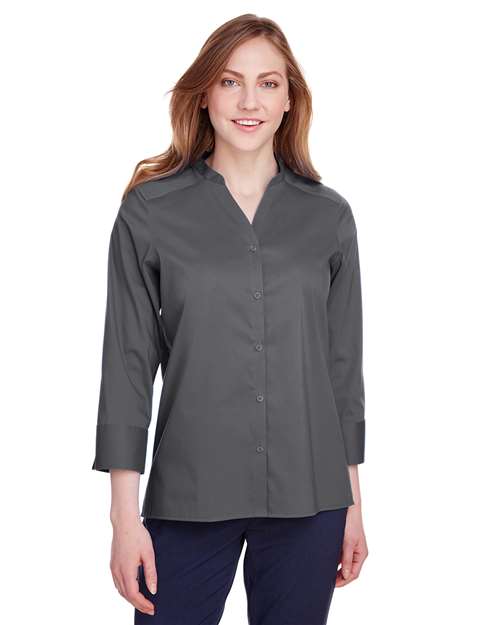 Women's Crown Collection® Stretch Broadcloth Three-Quarter Sleeve Blouse - DG560W