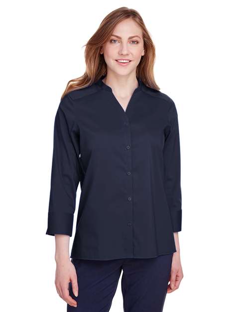 Women's Crown Collection® Stretch Broadcloth Three-Quarter Sleeve Blouse - DG560W
