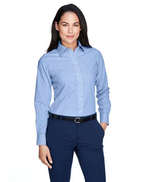 Women's Crown Collection® Banker Stripe Woven Dress Shirt - D645W