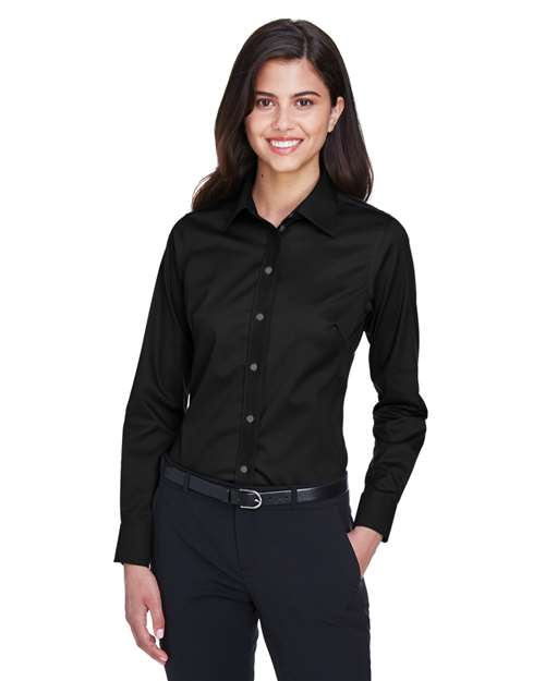 Women's Crown Collection® Solid Stretch Twill Woven Dress Shirt - DG530W