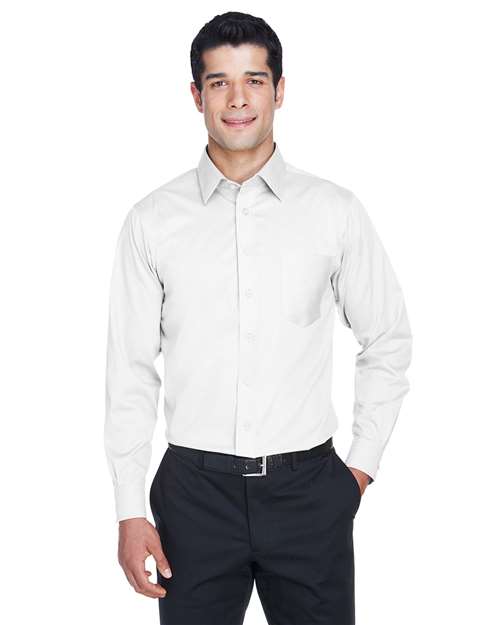 Men's Tall Crown Collection® Solid Stretch Twill Woven Dress Shirt - DG530T