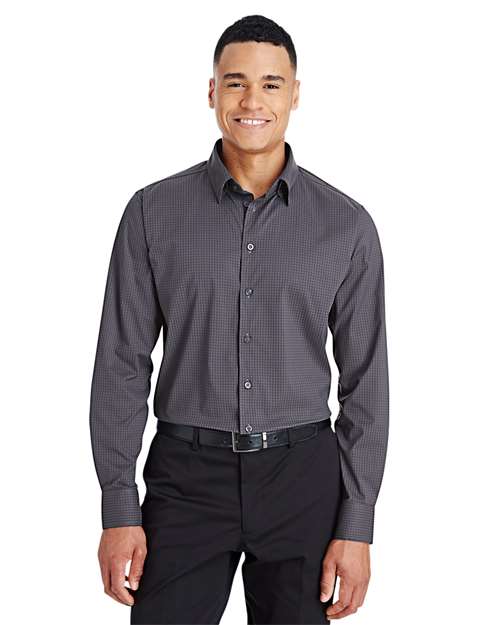 Men's CrownLux Performance® Tonal Mini Check Woven Dress Shirt - DG535