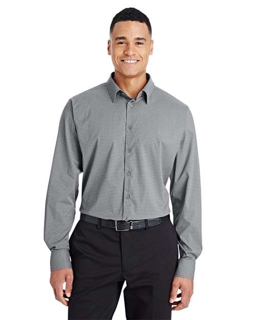 Men's CrownLux Performance® Tonal Mini Check Woven Dress Shirt - DG535