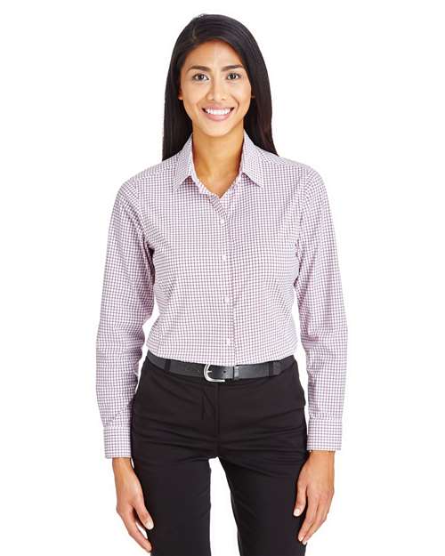 Women's CrownLux Performance® Micro Windowpane Woven Dress Shirt - DG540W