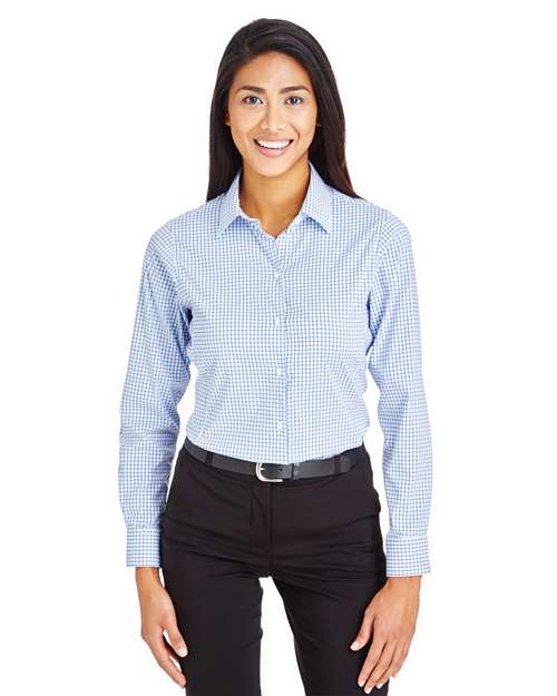 Women's CrownLux Performance® Micro Windowpane Woven Dress Shirt - DG540W