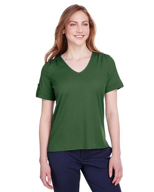 Women's CrownLux Performance® Plaited Rolled Sleeve Shirt - DG20WB