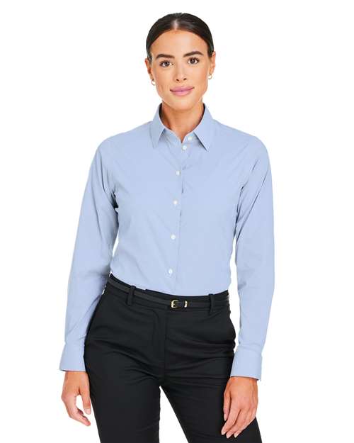 Women's CrownLux Performance® Microstripe Dress Shirt - DG537W