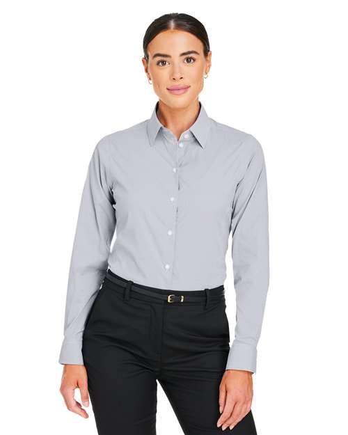 Women's CrownLux Performance® Microstripe Dress Shirt - DG537W