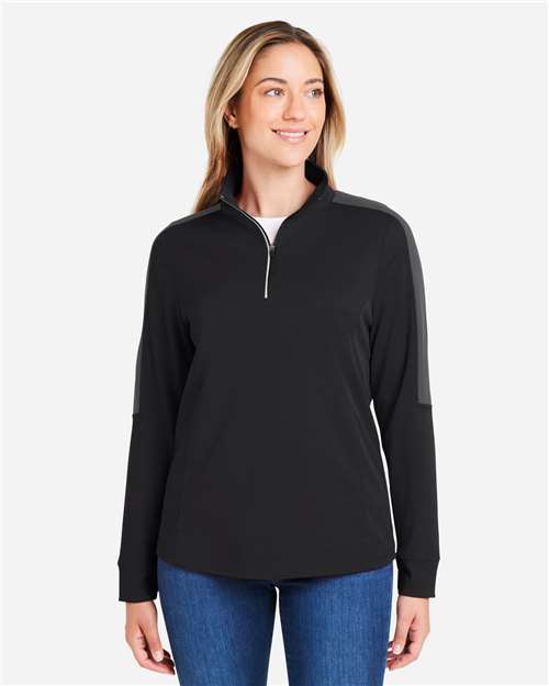 Women's Market Snag Protect Mesh Colorblock Quarter-Zip Pullover - CE404W