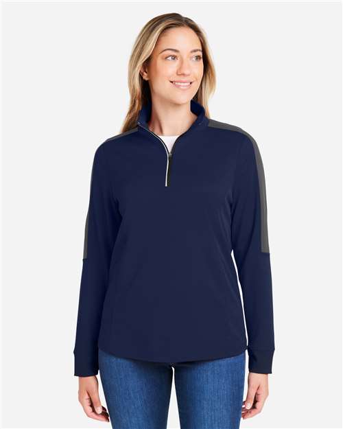 Women's Market Snag Protect Mesh Colorblock Quarter-Zip Pullover - CE404W