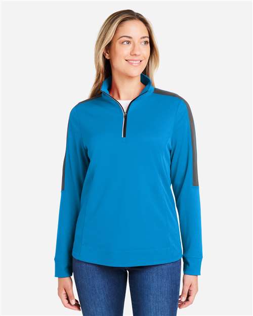 Women's Market Snag Protect Mesh Colorblock Quarter-Zip Pullover - CE404W